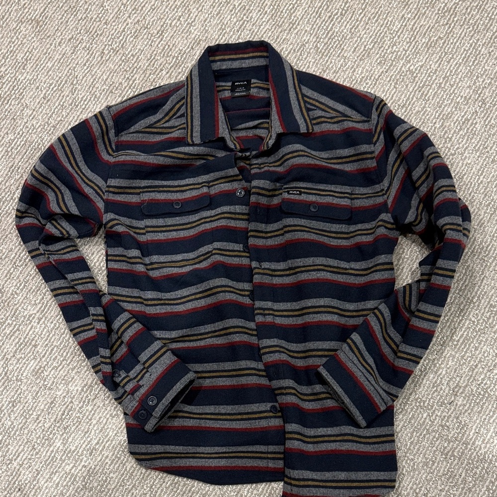RVCA Multicolor Striped Shirt Jacket